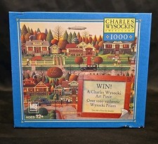 Charles Wysocki's Americana 2002 MB 1000 Piece Jigsaw Puzzle Labor Day  NEW