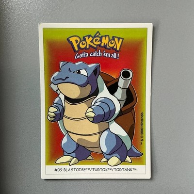 * 2000 Dunkin Boomer Pokemon Karten Sticker - # 09 Turtok / Blastoise