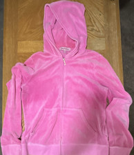 Juicy Couture Velour Pink Full Zip Hoodie XL Women Long Sleeve