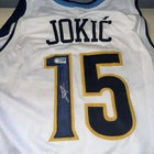 Nikola Jokic Autographed Custom NBA Jersey Denver Nuggets White Swau COA