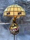 Vintage 1971 Schlitz Beer On Draught Wall Sconce Lady On Globe Lighted Beer Sign