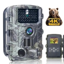 4K 50MP Wildkamera mit Bewegungsmelder Nachtsicht 940nm Jagdkamera mit 2