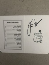 Jack Nicklas Signed Masters Augusta National Golf Club Scorecard