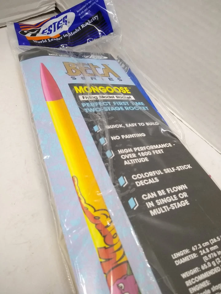 Estes 2092 Mongoose 26.5" Flying Model Rocket Kit - Image 2 of 4
