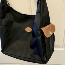 LONGCHAMP Le Pilage Black Hobo Shoulder Cross...