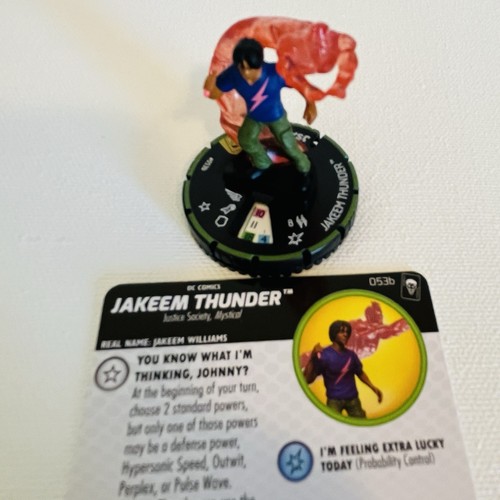 DC Heroclix Joker's Wild 053b Jakeem Thunder Super Rare Prime With Card - Picture 1 of 5