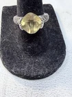 VTG 925 Silver Cushion Cut Citrine Adorned W/Marcasite Sz 6.75 Ring 4.78g Lot X