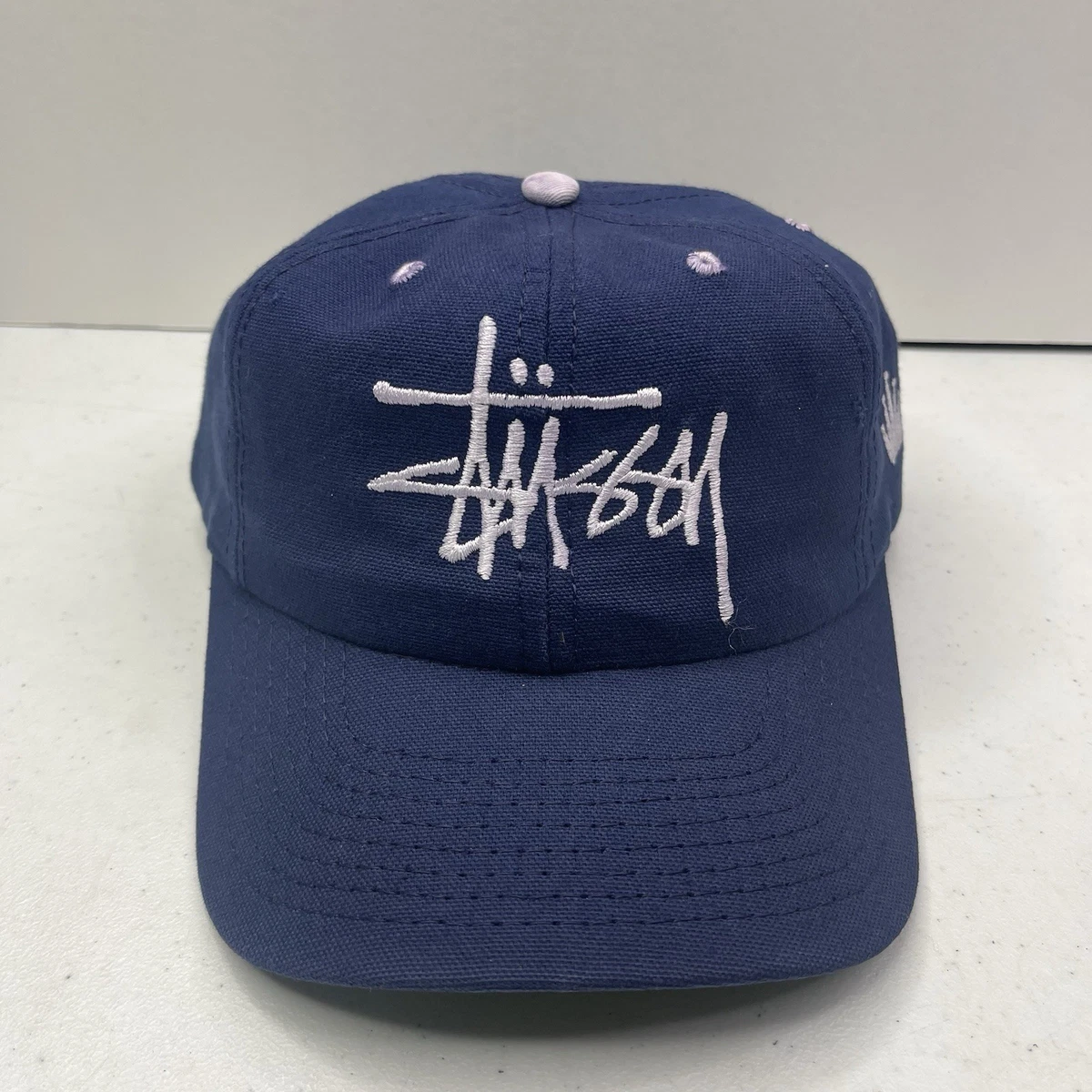 old STÜSSY ネイビー キャップ 90s OLD STUSSY 激レアカラー ネイビーフェード 紺タグ キャップ