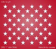 Patriotic Stencil 50 1" Stars Proud American Liberty Flag USA Country DIY Sign