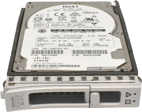 Cisco HGST 1.2TB 2.5" 10K 12G SAS SFF HDD HUC101812CSS200 UCS-HD12TB10K12N - Bild 2 von 5