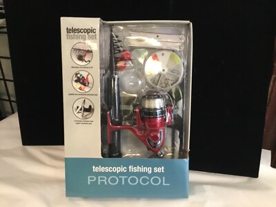 NEW IN BOX PROTOCOL TELESCOPE FISHING SET MUST SEE NO RESERVE WOW
