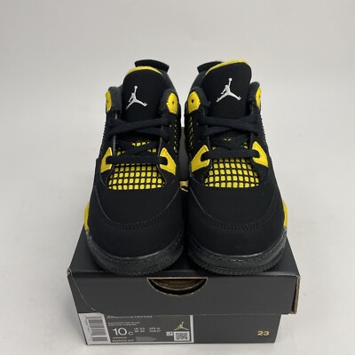 スニーカー nm-373) NIKE AIRJORDAN4 RETRO TD THUNDER Air Jordan Air Jordan 4 Retro GS 'Thunder' 2023 408452-017