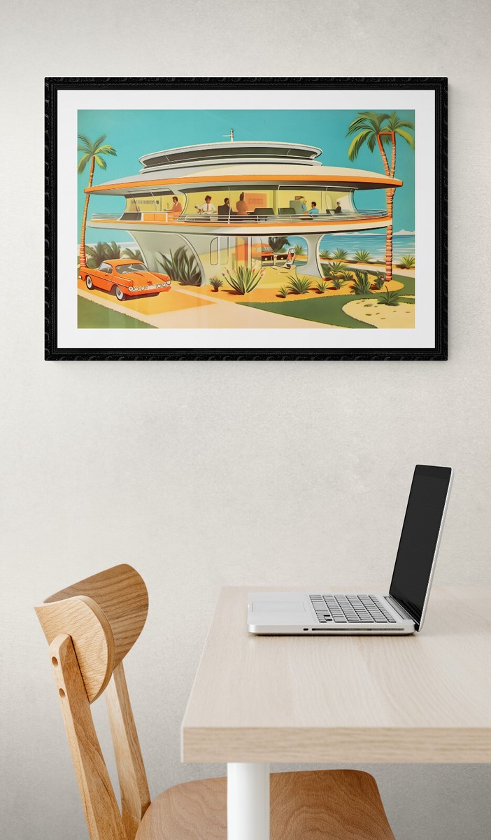 1960s Mid Century Modern Atomic Age Art Print mca16 | eBay