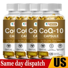 480PCS MENXI 200mg CoQ10 Coenzyme Q10 Vegan Capsules Energy Support Heart Health
