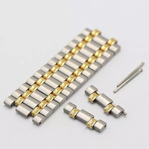 Bracelet montre homme GUCCI authentique 14 maillons 9000M pièces argent/or 16 mm