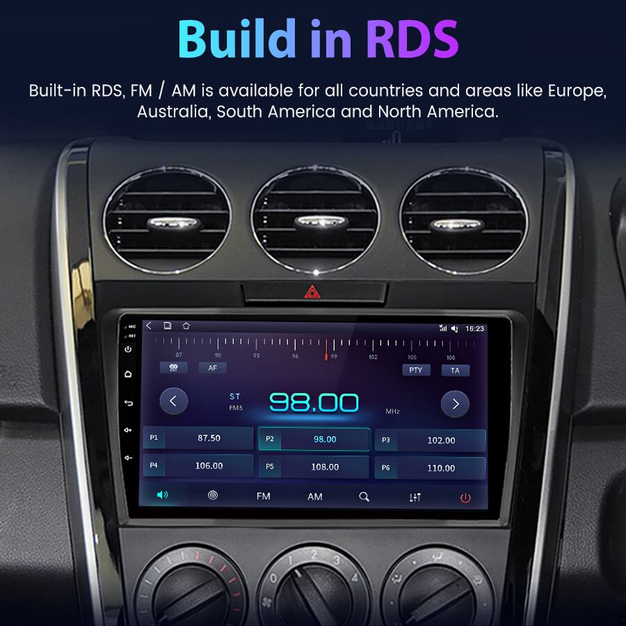 Double Din Car Stereo With CarPlay & Android Auto - 6.86" Touch Screen For Jeep & Dodge