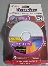 Kidde Worry Free Kitchen Smoke Carbon Monoxide Detector ALWAYS ON New In Package