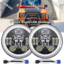 New Pair 7 Inch Round Led Headlights High Low Beam For Suzuki Samurai 1986-1995