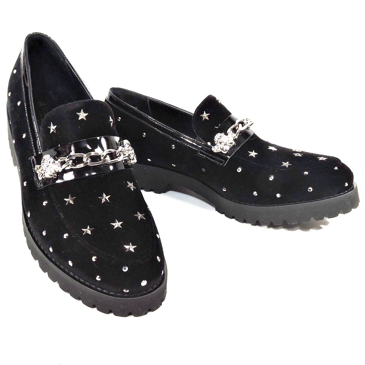LUIGI TRAINI ?? WOMEN BLACK SUEDE FASHION COMFORT LOAFERS  display picture 2