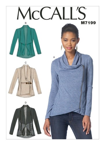 McCall's Misses Knit Draped Collar 