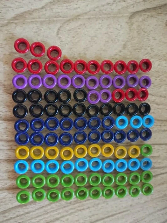 100 un. Agujero 5 mm Metal Color Mezclado Ojales para Zapatos Cinturón Gorra Bolso Ropa Hágalo Usted Mismo Foto 2 de 4