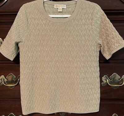 NWT Michael Kors Women Short Sleeve Logo Printed Top,Sz.XS; M;L;XL;Ret.$110.00
