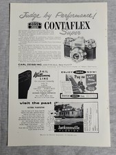 1960 Magazine Advertisement Page Carl Zeiss Contaflex Super Camera Print Ad