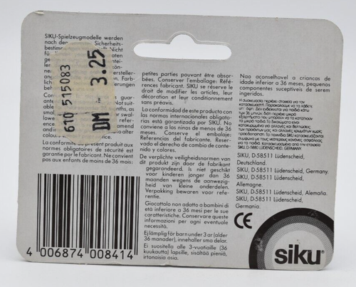 SIKU 0841 Audi 80 Cabrio Convertible red. 1:55. metal. blister card. Germany - Picture 2 of 4