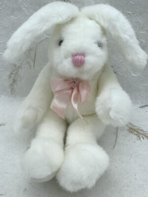 Sasco Kellogg Co White Bunny Rabbit 1997 Vintage Stuffed Animal Plush NOS READ