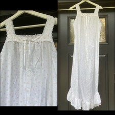VINTAGE 60s 70s MISS ELAINE FLORAL ROSE SLIP DRESS NIGHTGOWN SMALL COTTAGE CORE