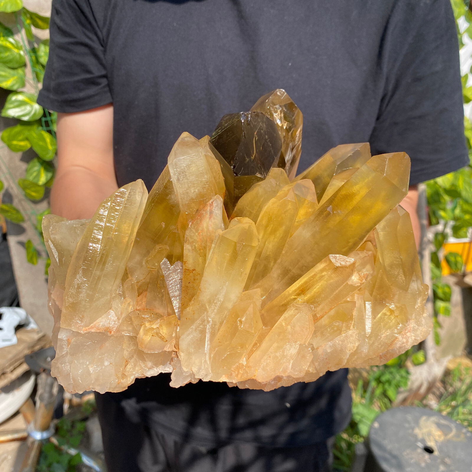 8.5LB Natural Citrine Crystal Cluster for Healing and Quartz Specimen