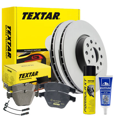 Textar Bremsensatz + Plastilube + Bremsenreiniger WK BMW 5er E60 E61 VORN Ø324mm