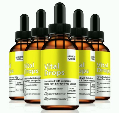 (5 Pack) Vital Drops Weight Loss Formula to Support Gut Health & Fat Burning