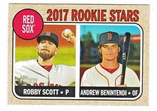 2017 Topps Heritage ROOKIES 314 ANDREW BENINTENDI & ROBBY SCOTT RC QTY AVAILABLE