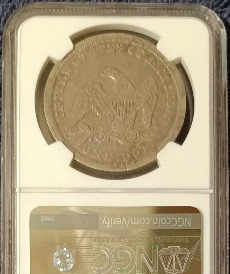 1846-O Liberty Seated dollar, NGC XF45, with toning - Image 4 of 4