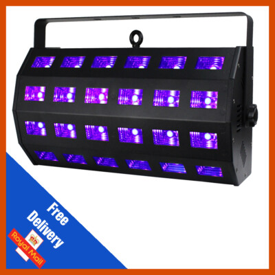 EQUINOX UV POWER FLOOD 24 X 3 WATT UV LED DJ DISCO SCHWARZLICHT STROBE EFFEKT DMX