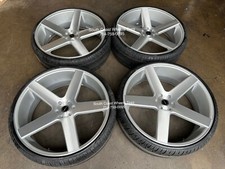 28 Strada Perfetto Silver Brush Wheels With Tires Yukon Sierra Tahoe Silverado