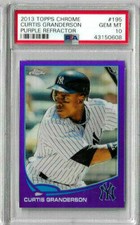 2013 Topps Chrome Curtis Granderson Purple Refractor PSA 10