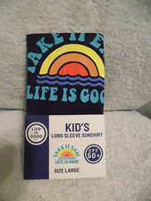 Life Is Good Kid's Long Sleeve Sunshirt Size Large UPF 50 New