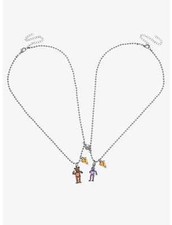 FIVE NIGHTS AT FREDDYS fnaf fazbear bonnie BEST FRIENDS NECKLACE SET besties C