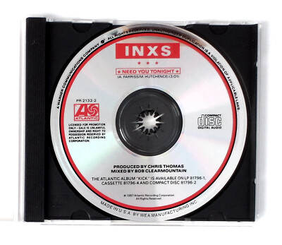 INXS   Need You Tonight / Promo CD USA 1987 Mint