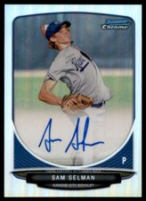 Sam Selman Card 2013 Bowman Chrome Prospect Autographs Refractors #SS 
