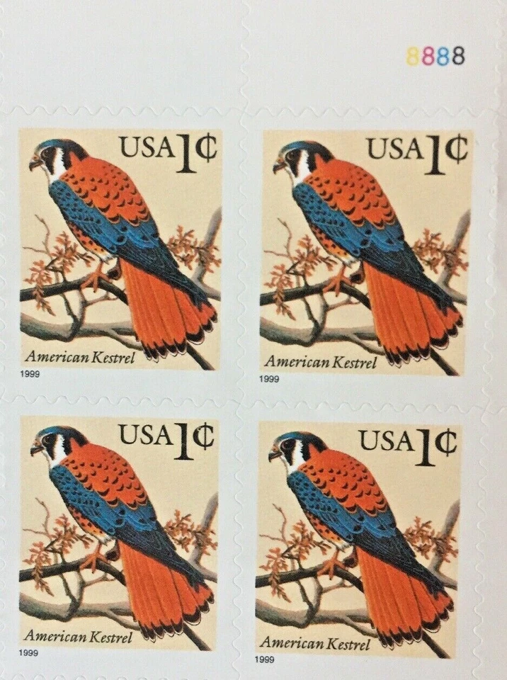 US American Kestrel 1c sheet (50 stamps) MNH 1999 - Image 3 of 3