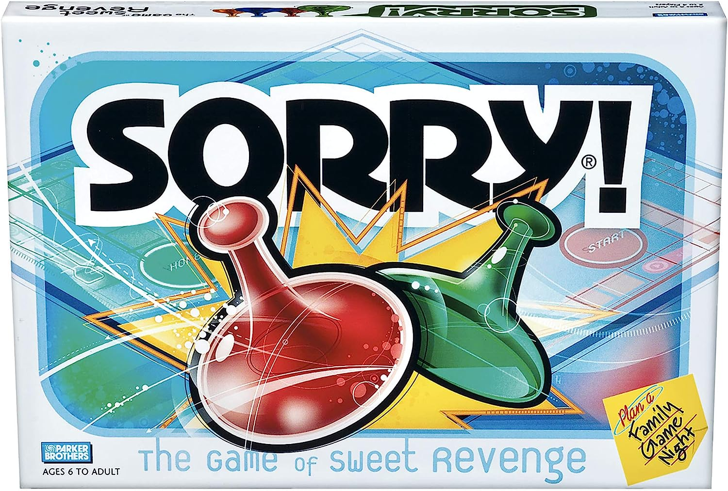 Sorry! Family Board Games for Kids and Adults, 2 to 4 Players, Ages 6 and up (Am