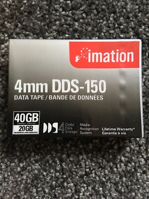IMATION 4mm DDS-150 Datenband. 40GB komprimiert. 20GB Unkomprimiert. Neu.