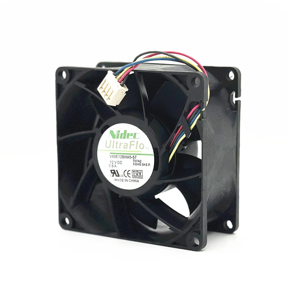 1pcs FAN-0126L4 V80E12BHA5-57 T07A2 12V 0.6A 4-pin 8038 ultra-micro server fan  - Image 4 of 4