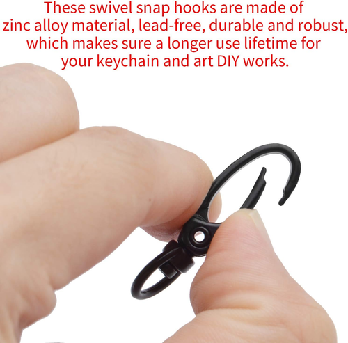 Swivel Clasp Clips,50Pcs 35Mm Swivel Trigger Clips Metal Keyring Clasps Snap Hoo - Picture 5 of 12