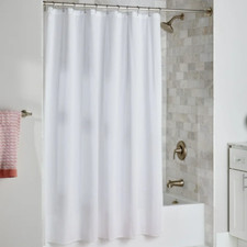 Better Homes Gardens Long Heavyweight PEVA Shower Liner, 70"x 78" Arctic White
