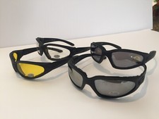 Padded Wind Resistant 100 UV Motorcycle ATV Bike Driving Sunglasses/Goggles