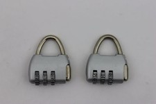 2x Digit Resettable Combination Lock 3 Dial Padlock Door Travel Luggage Silver